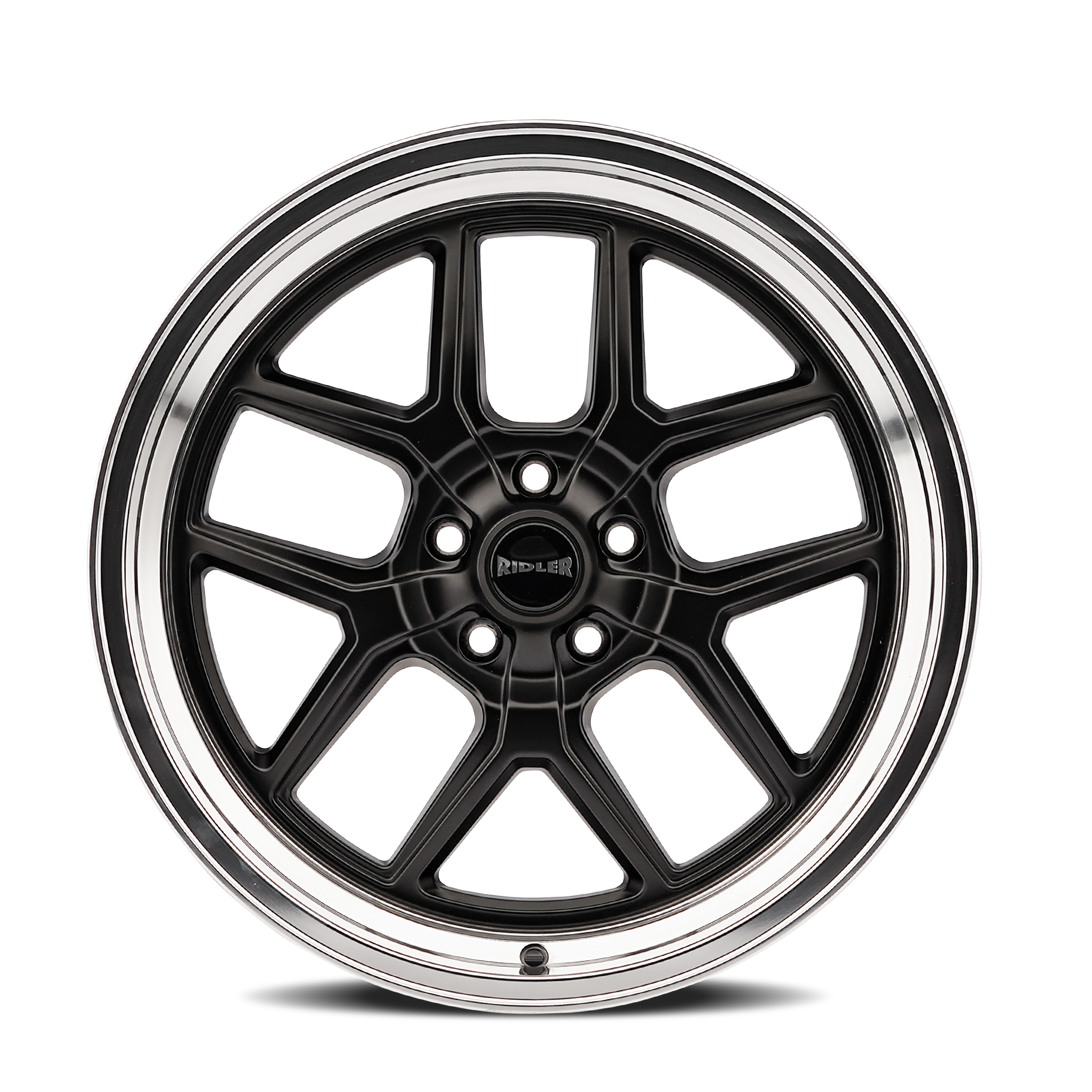 Ridler 610 Matte black polished 17x8 0 5x127mm 83.82mm– Wheelwiz