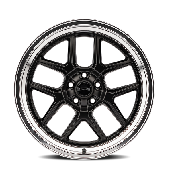 Ridler 610 Matte black polished 17x8 0 5x127mm 83.82mm– Wheelwiz