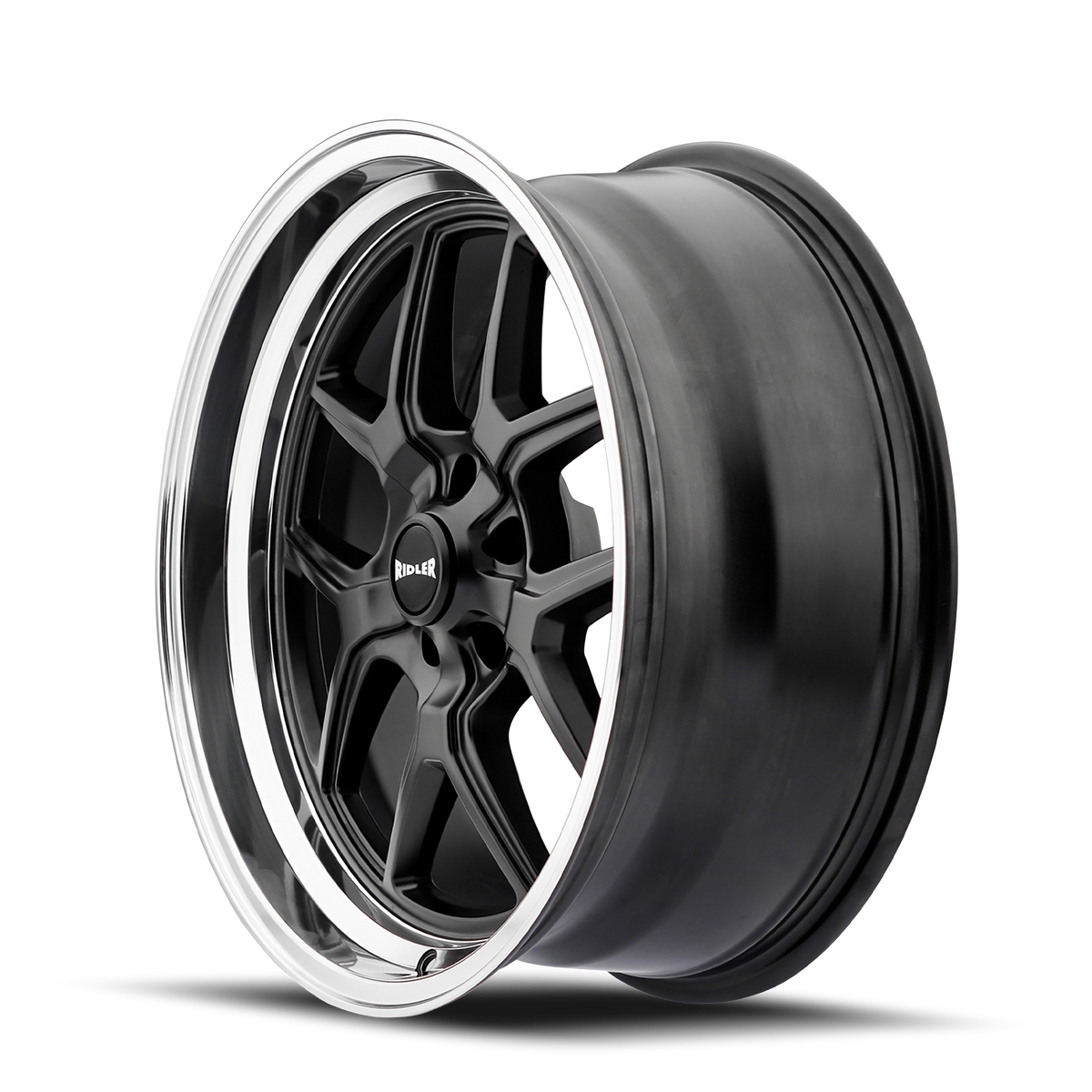 Ridler 610 Matte black polished 17x8 0 5x120.65mm 83.82mm - Wheelwiz