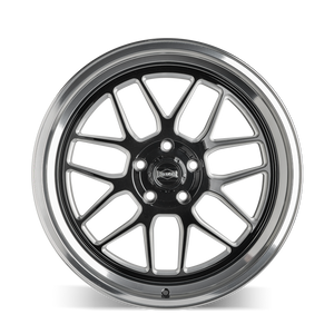 Ridler 611 Gloss black/milled with diamond cut lip 17x8 0 5x114.3mm 83.82mm