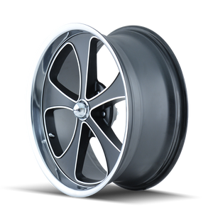 Ridler 645 Matte black machined and polis 18x9.5 0 5x127mm 83.82mm - Wheelwiz