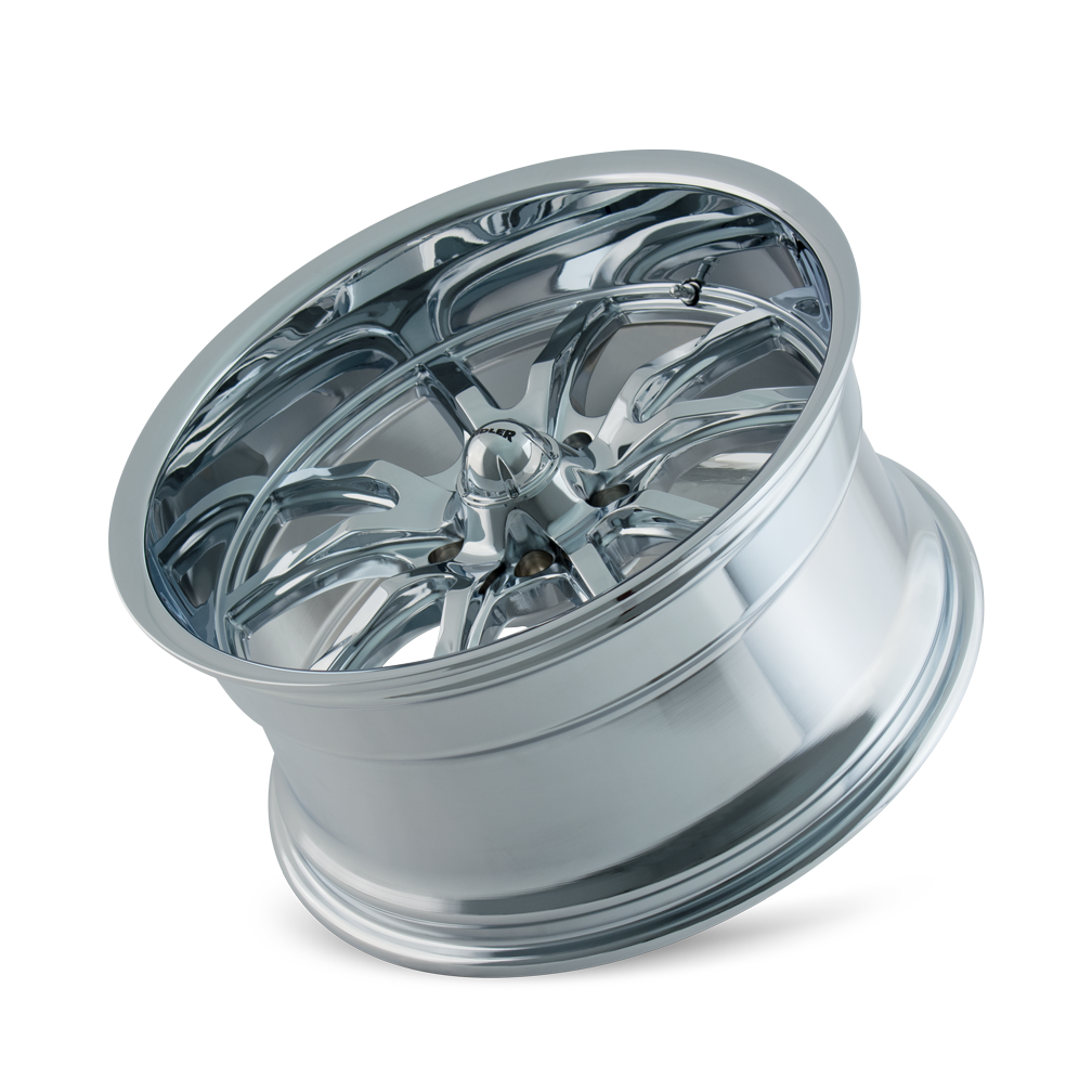 Ridler 650 Chrome 22x9.5 +18 5x114.3mm 70.5mm - WheelWiz