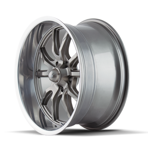 Ridler 650 Gloss grey polished 18x8 0 5x114.3mm 83.82mm - Wheelwiz