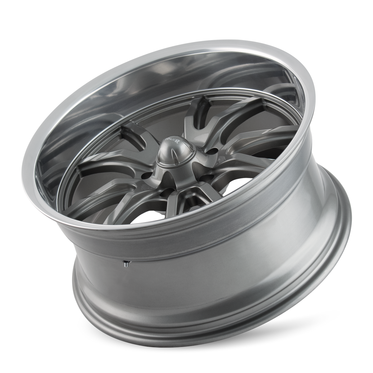 Ridler 650 Gloss grey polished 20x10 0 5x127mm 83.82mm - Wheelwiz