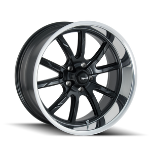 Ridler 650 Matte black polished 20x10 +38 5x114.3mm 70.5mm - Wheelwiz