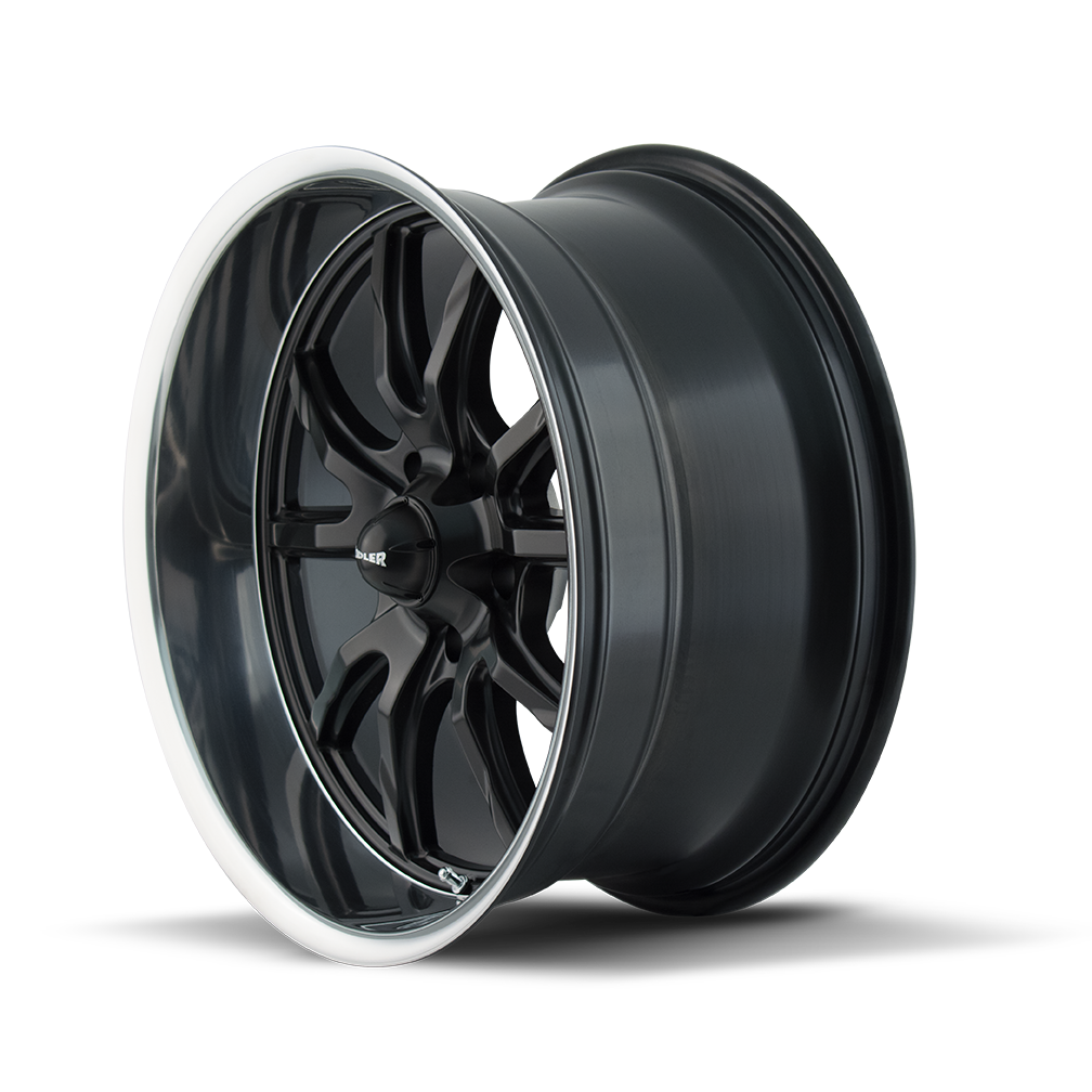 Ridler 650 Matte black polished 18x8 0 5x114.3mm 83.82mm - Wheelwiz