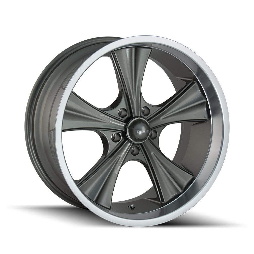 Ridler 651 Gloss grey machined 18x9.5 0 5x127mm 83.82mm - Wheelwiz