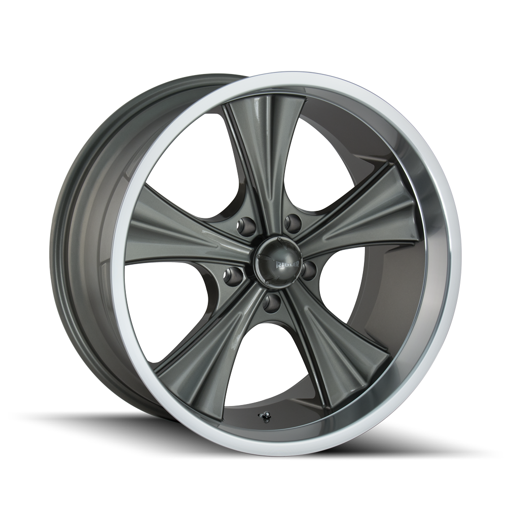 Ridler 651 Gloss grey machined 20x8.5 0 5x120.65mm 83.82mm - WheelWiz