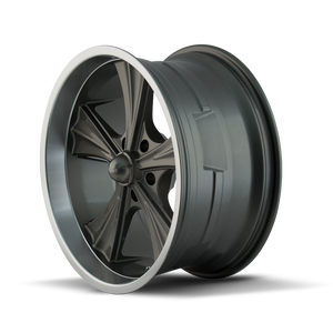 Ridler 651 Gloss grey machined 20x10 0 5x120.65mm 83.82mm - WheelWiz