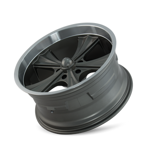 Ridler 651 Gloss grey machined 18x8 0 5x114.3mm 83.82mm - WheelWiz