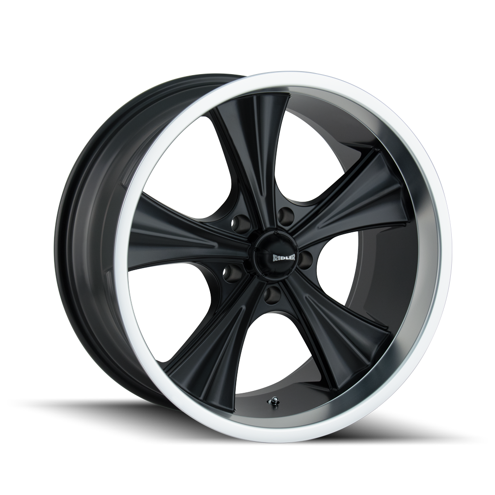 Ridler 651 Matte black machined 20x10 0 5x114.3mm 83.82mm - WheelWiz