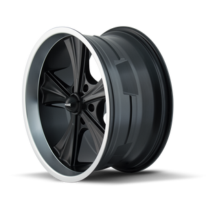 Ridler 651 Matte black machined 18x9.5 0 5x127mm 83.82mm - WheelWiz