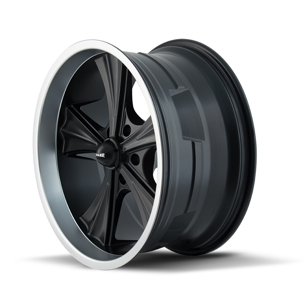 Ridler 651 Matte black machined 20x8.5 0 5x114.3mm 83.82mm