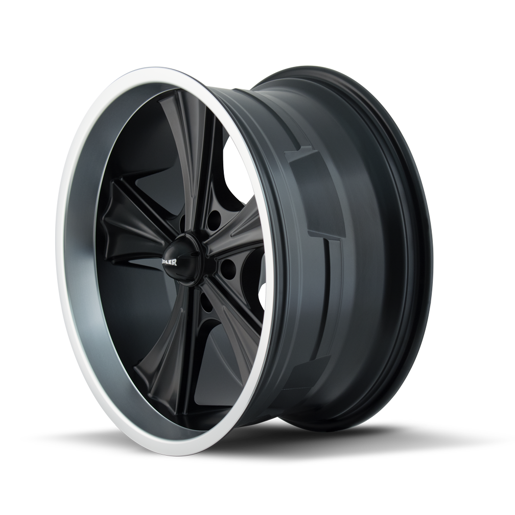 Ridler 651 Matte black machined 18x9.5 0 5x114.3mm 83.82mm - WheelWiz