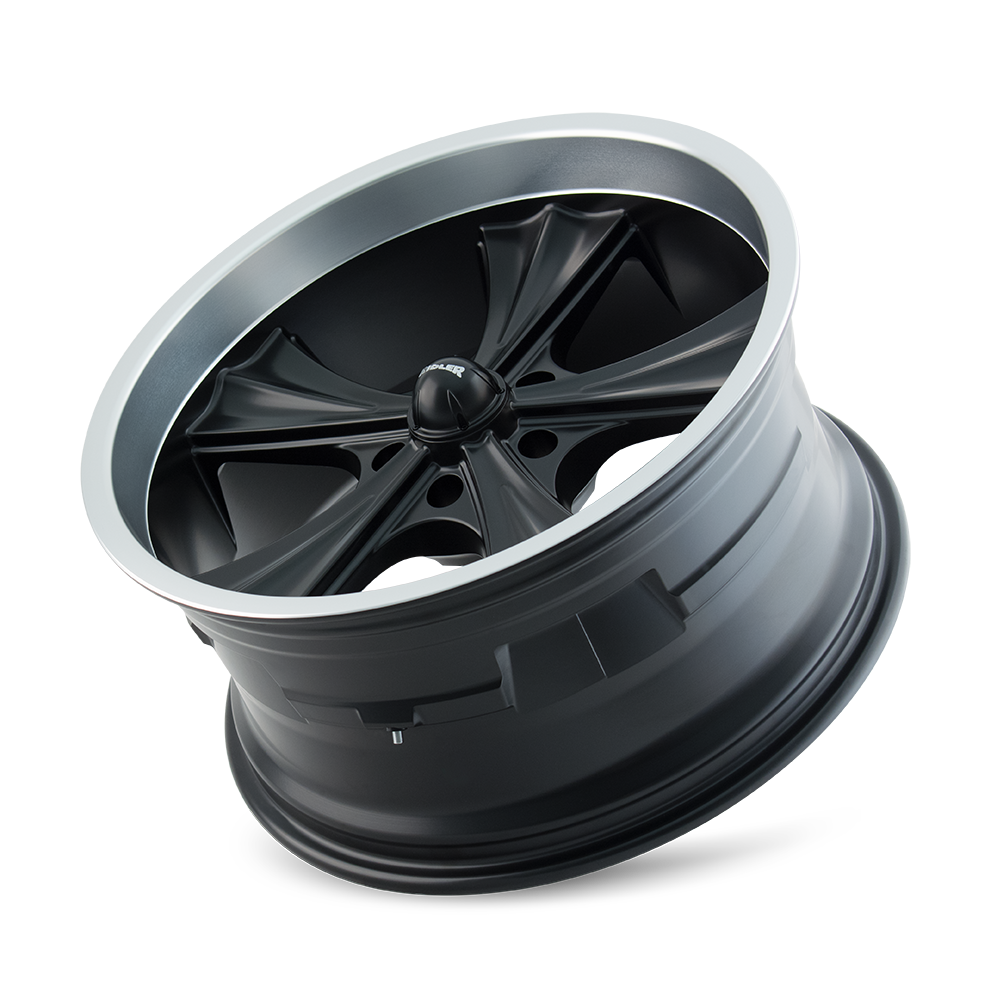 Ridler 651 Matte black machined 20x10 0 5x120.65mm 83.82mm - Wheelwiz