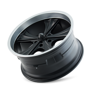 Ridler 651 Matte black machined 22x9.5 +18 5x114.3mm 70.5mm