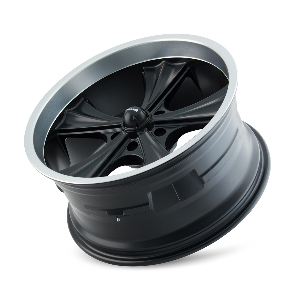 Ridler 651 Matte black machined 18x9.5 0 5x114.3mm 83.82mm - WheelWiz