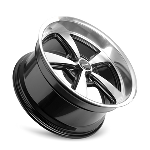 Ridler 652 Gloss black with diamond cut face & lip 18x8 0 5x127mm 83.82mm