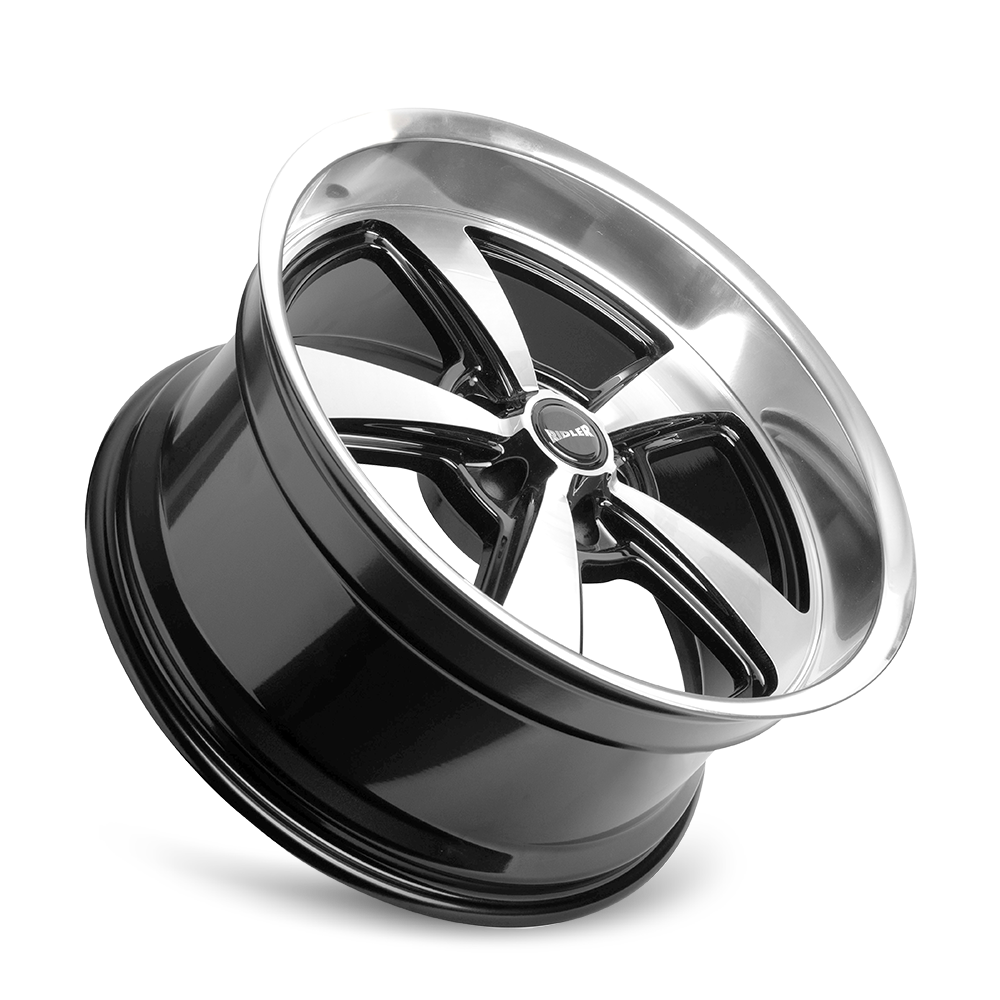 Ridler 652 Gloss black with diamond cut face &amp; lip 18x9.5 0 5x120.65mm 83.82mm - Wheelwiz