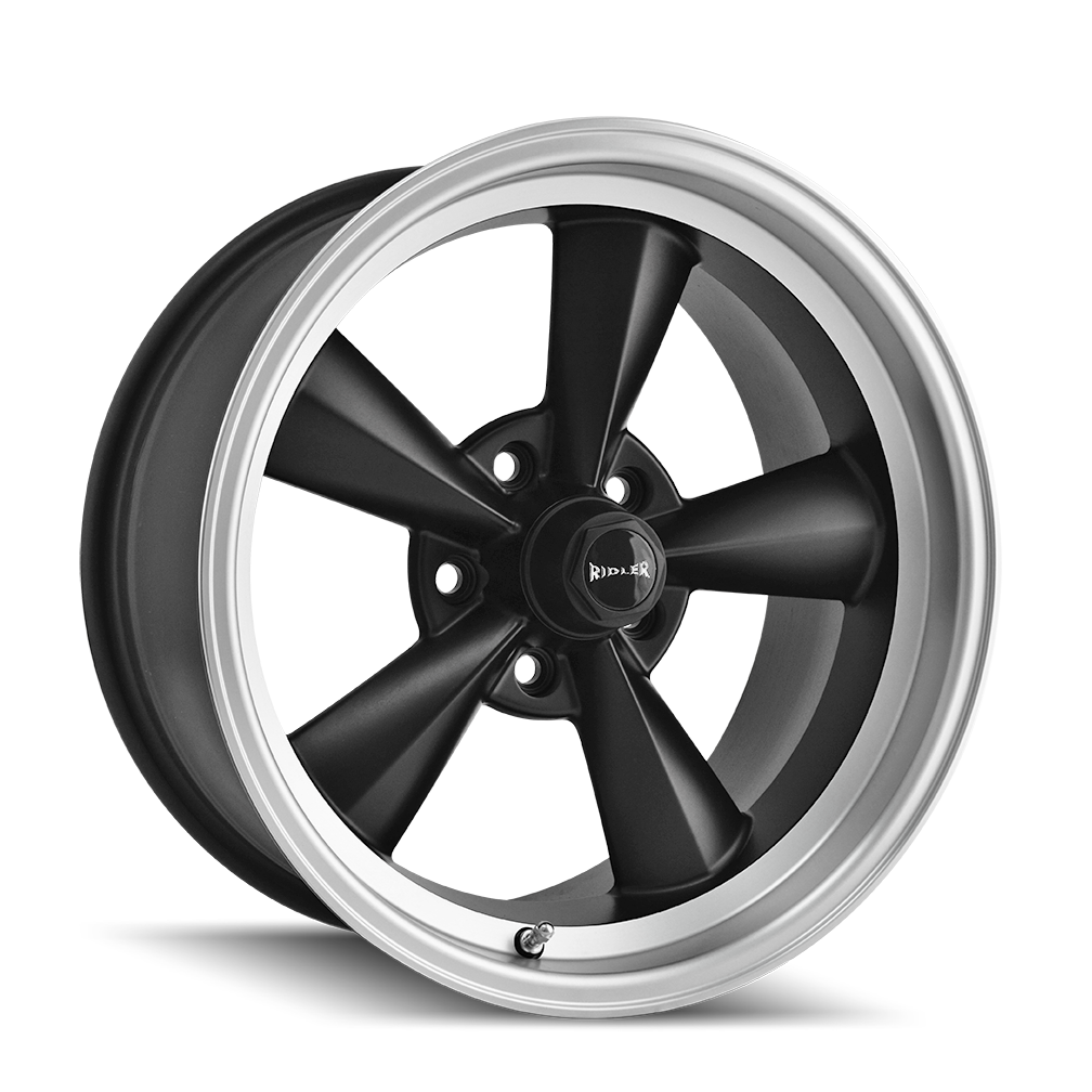Ridler 675 Matte black machined 17x8 0 5x114.3mm 83.82mm - Wheelwiz
