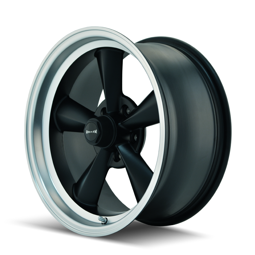 Ridler 675 Matte black machined 17x9.5 -5 5x114.3mm 83.82mm - WheelWiz