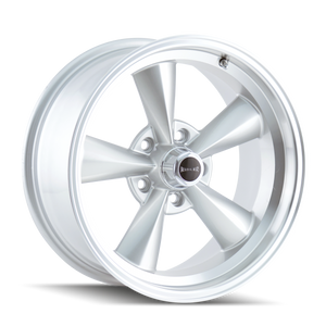 Ridler 675 Satin silver machined 17x8 0 5x120.65mm 83.82mm