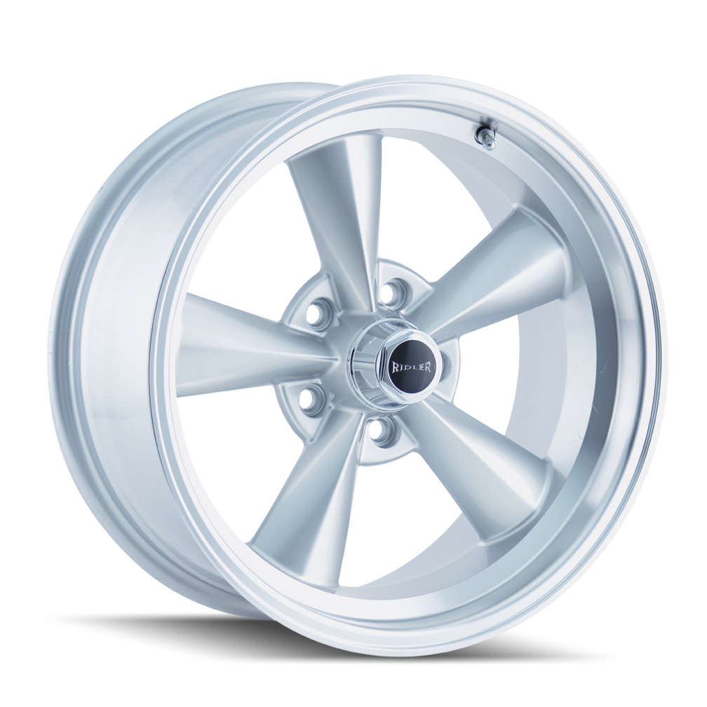 Ridler 675 Satin silver machined 17x9.5 -5 5x114.3mm 83.82mm - WheelWiz