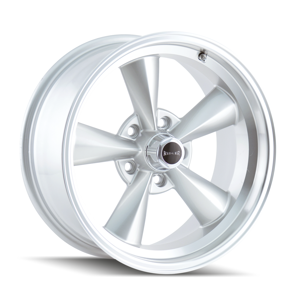 Ridler 675 Satin silver machined 15x8 -12 5x120.65mm 83.82mm - Wheelwiz