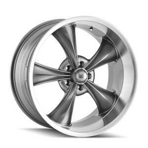 Ridler 695 Gloss grey machined 22x10.5 0 5x127mm 83.82mm