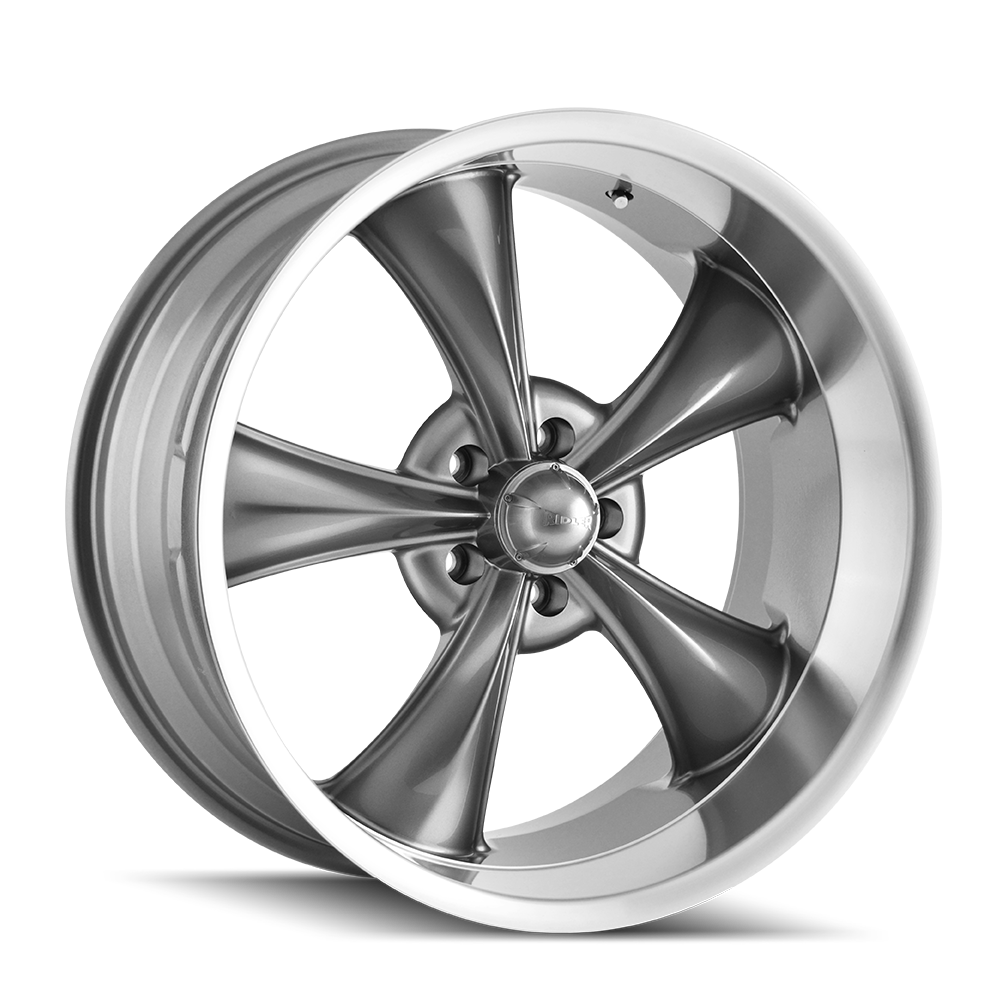 Ridler 695 Gloss grey machined 22x10.5 0 5x127mm 83.82mm - Wheelwiz