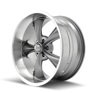 Ridler 695 Gloss grey machined 22x9 0 5x127mm 83.82mm