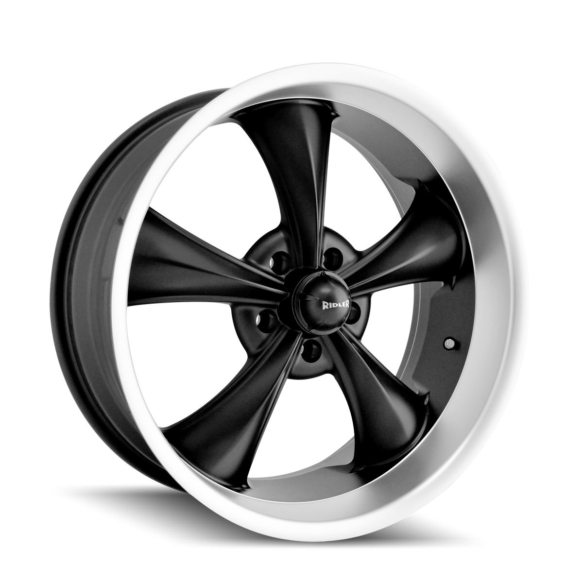 Ridler 695 Matte black machined 18x8 0 5x127mm 83.82mm - Wheelwiz