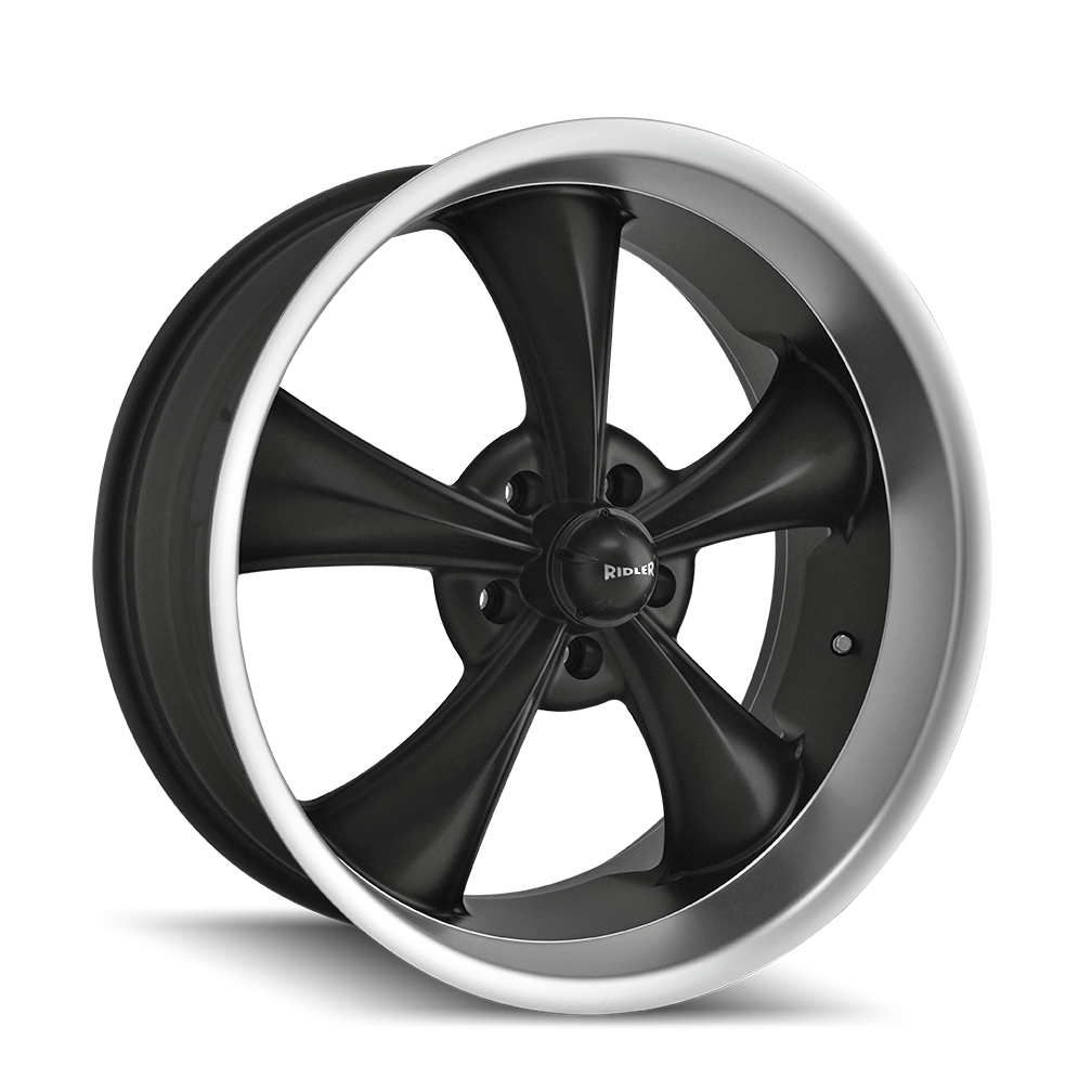 Ridler 695 Matte black machined 22x10.5 0 5x120.65mm 83.82mm - Wheelwiz