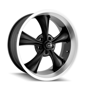 Ridler 695 Matte black machined 17x7 0 5x114.3mm 83.82mm - Wheelwiz