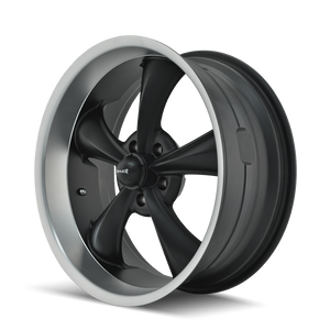 Ridler 695 Matte black machined 17x8 0 5x114.3mm 83.82mm - Wheelwiz