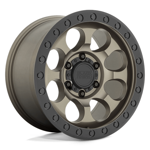 Black Rhino RIOT Matte Bronze W/ Black Ring &amp; Bolts 17x9 +12 6x120mm 67.1mm - WheelWiz