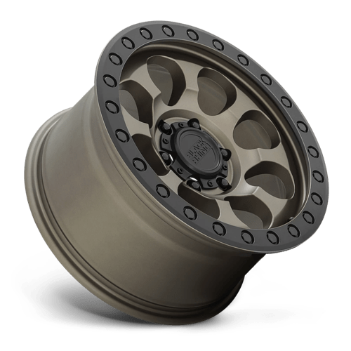Black Rhino RIOT Matte Bronze W/ Black Ring &amp; Bolts 17x9 -18 5x127mm 71.5mm - WheelWiz