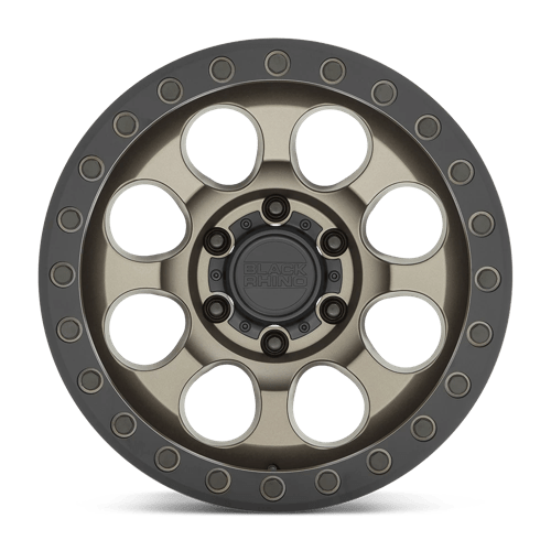 Black Rhino RIOT Matte Bronze W/ Black Ring &amp; Bolts 17x9 -18 5x127mm 71.5mm - WheelWiz