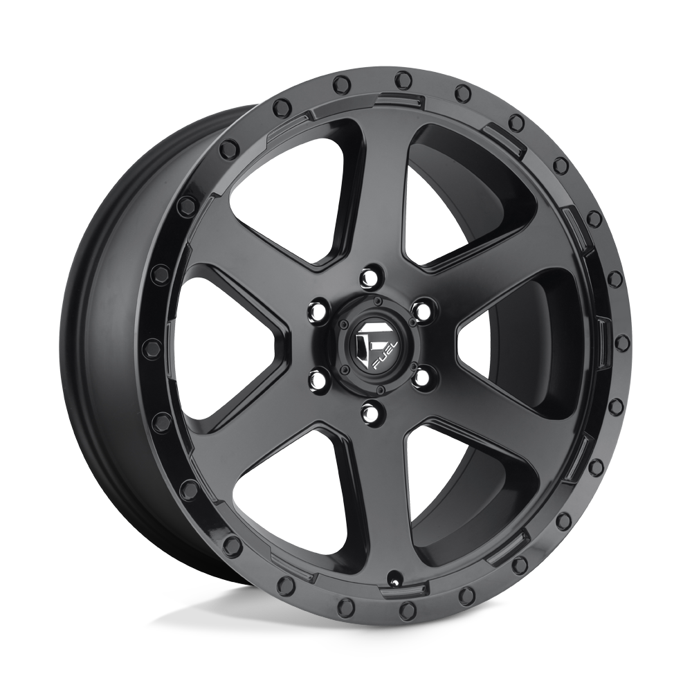 Fuel Offroad D589 RIPPER Matte Black Gloss Black Lip 20x10 -18 6x139.7mm 108mm - WheelWiz
