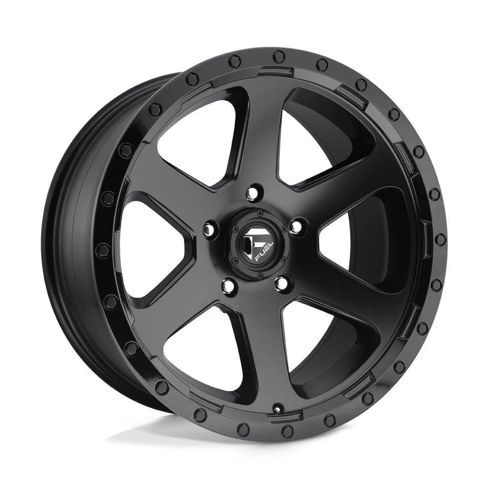 Fuel Offroad D589 RIPPER Matte Black Gloss Black Lip 16x8 +01 5x127mm 78.1mm - WheelWiz