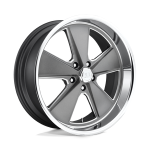 US MAG U120 ROADSTER Matte Gun Metal Machined 17x8 +01 5x114.3mm 72.6mm - WheelWiz