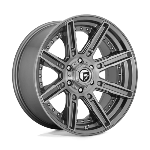 Fuel Offroad D710 ROGUE PLATINUM Brushed Gun Metal Tinted Clear 20x9 +1 5x127mm 71.5mm - Wheelwiz
