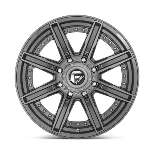 Fuel Offroad D710 ROGUE PLATINUM Brushed Gun Metal Tinted Clear 20x10 -18 8x180mm 124.2mm - Wheelwiz