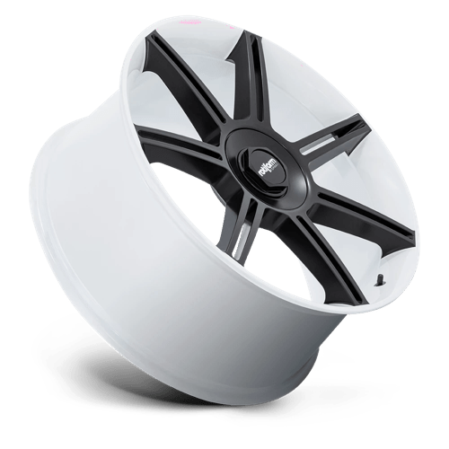 Rotiform FRA Gloss White W/ M-black Spokes 22x12 +60 5x130mm 71.5mm