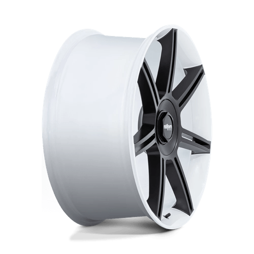 Rotiform FRA Gloss White W/ M-black Spokes 22x12 +60 5x130mm 71.5mm - Wheelwiz