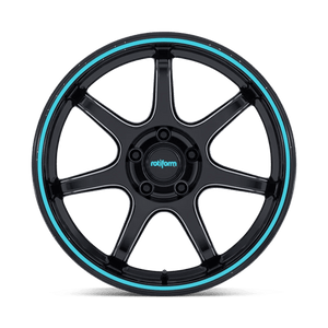 Rotiform RC208 BPU Gloss Black W/ Teal Stripe 19x9.5 +38 5x114.3mm 72.6mm