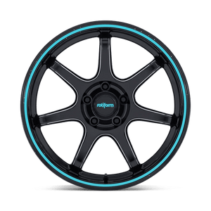 Rotiform RC208 BPU Gloss Black W/ Teal Stripe 19x8.5 +35 5x100mm 56.2mm - Wheelwiz