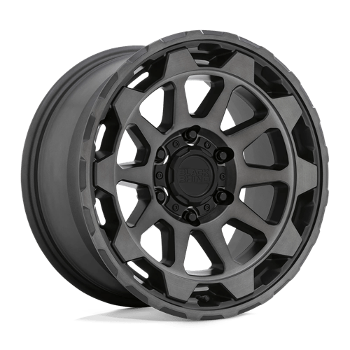 Black Rhino ROTOR Matte Gunmetal With Brushed Tinted Face 18x9 +12 6x114.3mm 76.1mm - WheelWiz