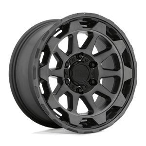 Black Rhino ROTOR Matte Gunmetal W/ Brushed Face 17x8.5 -18 6x139.7mm 112.1mm - Wheelwiz