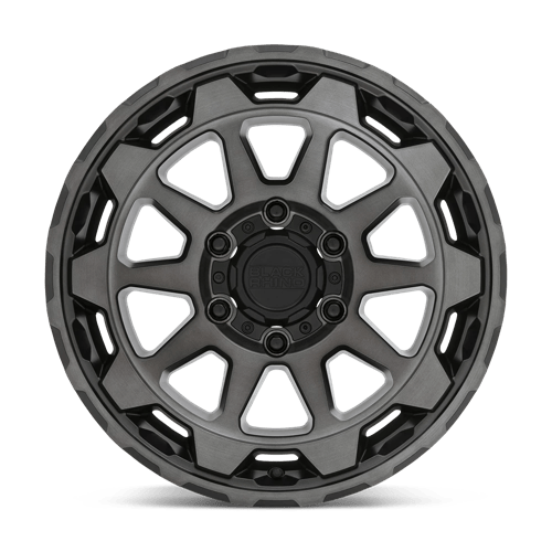 Black Rhino ROTOR Matte Gunmetal W/ Brushed Face 17x8.5 +12 6x139.7mm 112.1mm - Wheelwiz